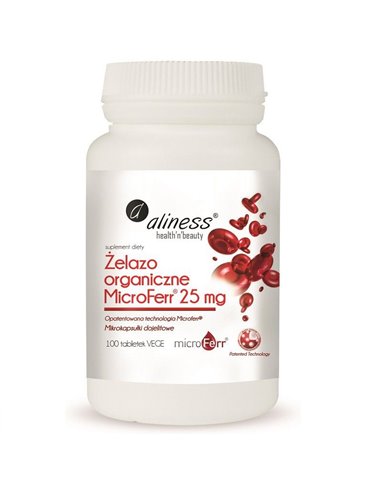 MicroFerr® Organic Iron 25 mg, 100 comprimate