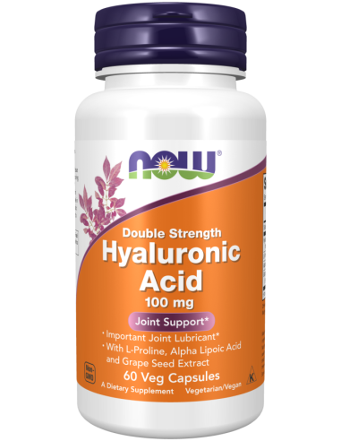 Acid hialuronic, concentrație dublă, 100 mg, 60 capsule vegetale
